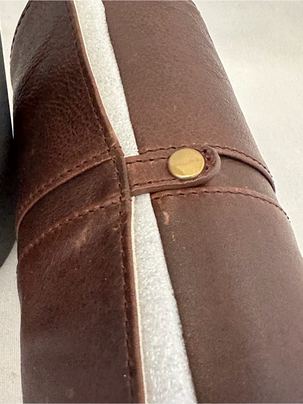 Restoration Hardware Brown Leather Watch Roll - Picture 4 of 7
